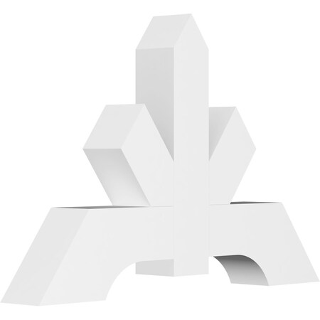 Ekena Millwork Vanguard Architectural Grade PVC Gable Bracket, 48"W x 32"H x 6"D x 6"F, 16/12 Pitch GBP048X32X0606VAN00